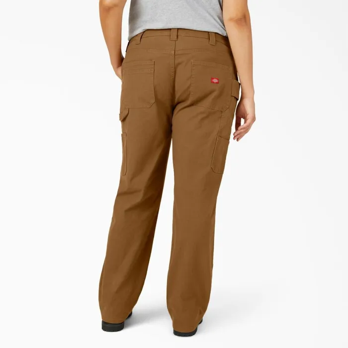 Dickies Carpenter Women039s Plus FLEX Relaxed Straight Fit Duck Carpenter Pants Rinsed Brown Duck Rinsed Brown Duck rbd 8211 Women Dickies Carpenter Women039s Plus FLEX Relaxed Straight Fit Duck Carpenter Pants Rinsed Brown Duck Rinsed Brown Duck rbd 8211 Women