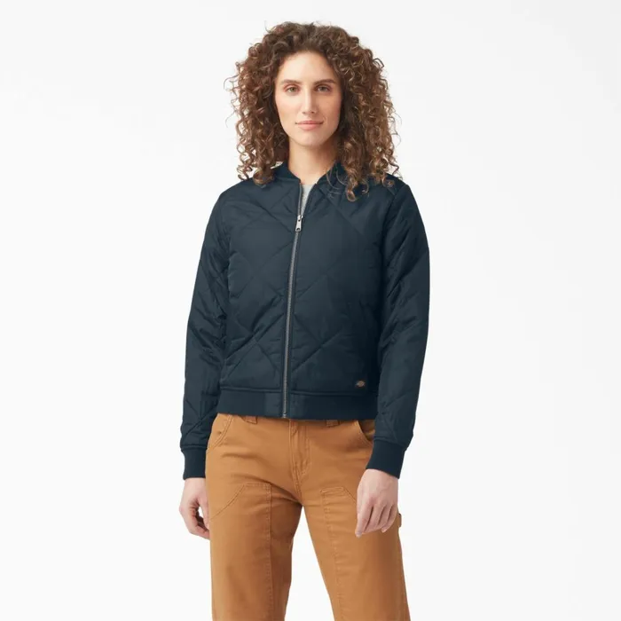 Dickies Coats and Jackets Women039s Quilted Bomber Jacket Dark Navy Dark Navy dn 8211 Women Dickies Coats and Jackets Women039s Quilted Bomber Jacket Dark Navy Dark Navy dn 8211 Women