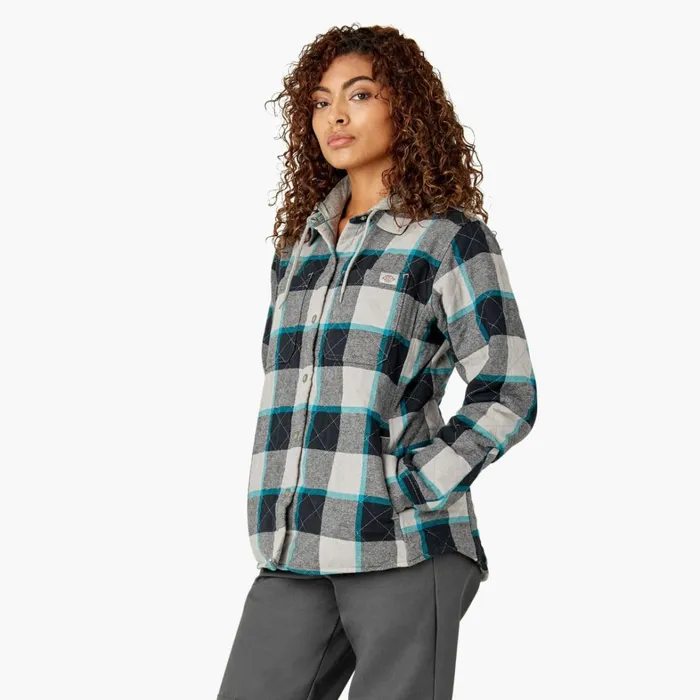 Dickies Coats and Jackets Womens Flannel Hooded Shirt Jacket Alloy Campside Plaid Alloy Campside Plaid a1s 8211 Women Dickies Coats and Jackets Womens Flannel Hooded Shirt Jacket Alloy Campside Plaid Alloy Campside Plaid a1s 8211 Women