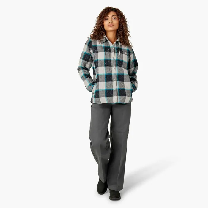 Dickies Coats and Jackets Womens Flannel Hooded Shirt Jacket Alloy Campside Plaid Alloy Campside Plaid a1s 8211 Women Dickies Coats and Jackets Womens Flannel Hooded Shirt Jacket Alloy Campside Plaid Alloy Campside Plaid a1s 8211 Women