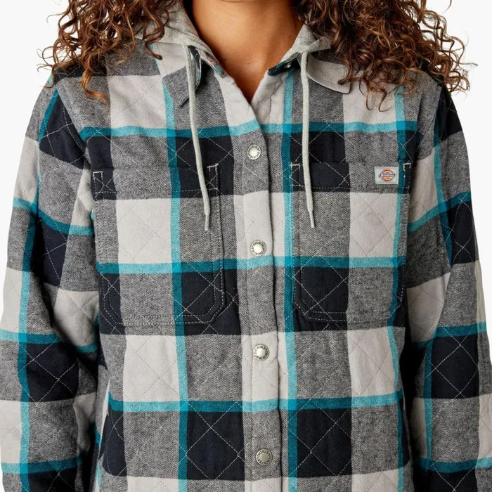 Dickies Coats and Jackets Womens Flannel Hooded Shirt Jacket Alloy Campside Plaid Alloy Campside Plaid a1s 8211 Women Dickies Coats and Jackets Womens Flannel Hooded Shirt Jacket Alloy Campside Plaid Alloy Campside Plaid a1s 8211 Women