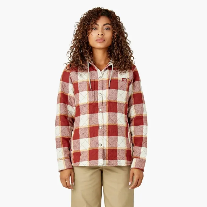 Dickies Coats and Jackets Womens Flannel Hooded Shirt Jacket Fired Brick Campside Plaid Fired Brick Campside Plaid a2e 8211 Women Dickies Coats and Jackets Womens Flannel Hooded Shirt Jacket Fired Brick Campside Plaid Fired Brick Campside Plaid a2e 8211 Women