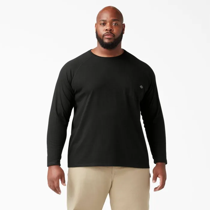 Dickies Hi Vis Cooling Long Sleeve Pocket TShirt Black Black bk 8211 Men Dickies Hi Vis Cooling Long Sleeve Pocket TShirt Black Black bk 8211 Men