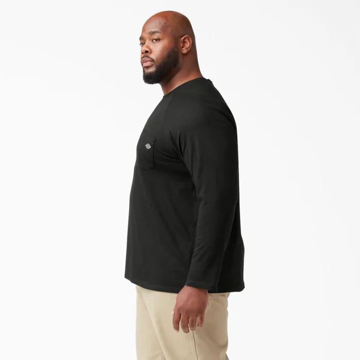 Dickies Hi Vis Cooling Long Sleeve Pocket TShirt Black Black bk 8211 Men Dickies Hi Vis Cooling Long Sleeve Pocket TShirt Black Black bk 8211 Men