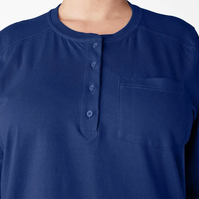 Dickies Long Sleeve TShirts Women039s Plus Heavyweight Henley Surf Blue Surf Blue fl 8211 Women Dickies Long Sleeve TShirts Women039s Plus Heavyweight Henley Surf Blue Surf Blue fl 8211 Women