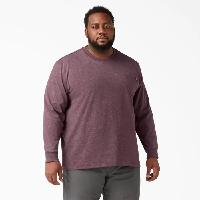 Dickies Long Sleeve Work Shirts Heavyweight Heathered Long Sleeve Pocket TShirt Burgundy Burgundy byd 8211 Men Dickies Long Sleeve Work Shirts Heavyweight Heathered Long Sleeve Pocket TShirt Burgundy Burgundy byd 8211 Men