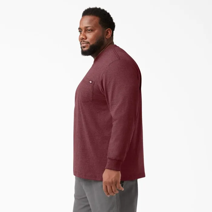 Dickies Long Sleeve Work Shirts Heavyweight Heathered Long Sleeve Pocket TShirt Burgundy Burgundy byd 8211 Men Dickies Long Sleeve Work Shirts Heavyweight Heathered Long Sleeve Pocket TShirt Burgundy Burgundy byd 8211 Men