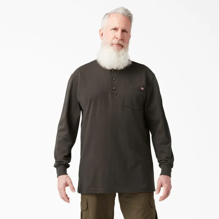 Dickies Long Sleeve Work Shirts Heavyweight Long Sleeve Henley TShirt Chocolate Brown Chocolate Brown cb 8211 Men Dickies Long Sleeve Work Shirts Heavyweight Long Sleeve Henley TShirt Chocolate Brown Chocolate Brown cb 8211 Men