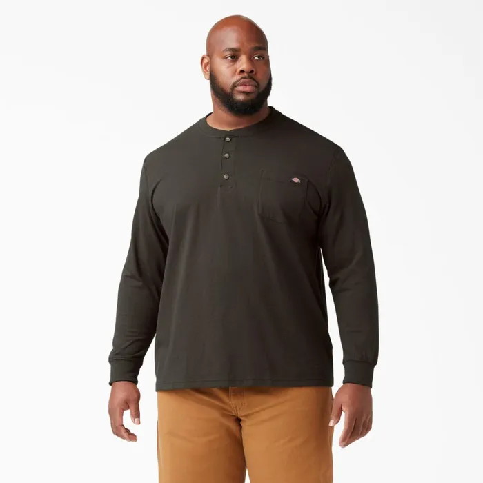 Dickies Long Sleeve Work Shirts Heavyweight Long Sleeve Henley TShirt Chocolate Brown Chocolate Brown cb 8211 Men Dickies Long Sleeve Work Shirts Heavyweight Long Sleeve Henley TShirt Chocolate Brown Chocolate Brown cb 8211 Men
