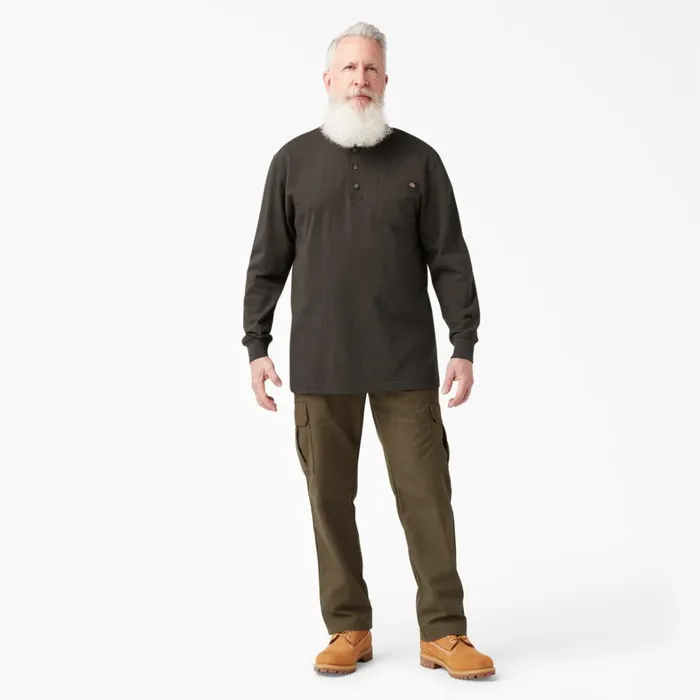 Dickies Long Sleeve Work Shirts Heavyweight Long Sleeve Henley TShirt Chocolate Brown Chocolate Brown cb 8211 Men Dickies Long Sleeve Work Shirts Heavyweight Long Sleeve Henley TShirt Chocolate Brown Chocolate Brown cb 8211 Men