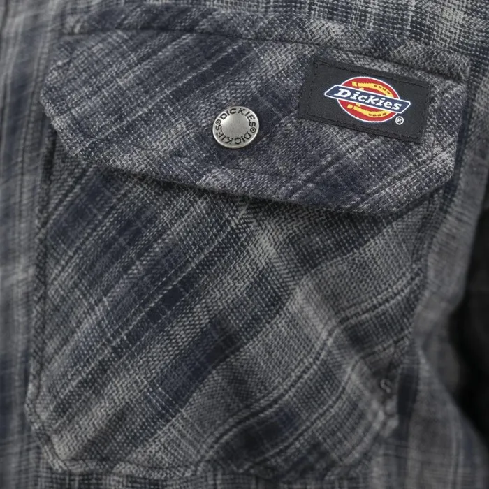 Dickies Outerwear Water Repellent FleeceLined Flannel Shirt Jacket CharcoalBlack Ombre Plaid Charcoalblack Ombre Plaid a1t 8211 Men Dickies Outerwear Water Repellent FleeceLined Flannel Shirt Jacket CharcoalBlack Ombre Plaid Charcoalblack Ombre Plaid a1t 8211 Men