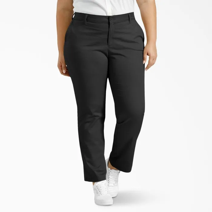 Dickies Pants Women039s Plus Straight Fit Pants Rinsed Black Rinsed Black rbk 8211 Women Dickies Pants Women039s Plus Straight Fit Pants Rinsed Black Rinsed Black rbk 8211 Women