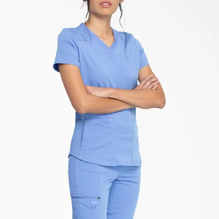Dickies Scrubs Women039s Balance VNeck Scrub Top With Zip Pocket Ceil Blue Ceil Blue cbl 8211 Women Dickies Scrubs Women039s Balance VNeck Scrub Top With Zip Pocket Ceil Blue Ceil Blue cbl 8211 Women