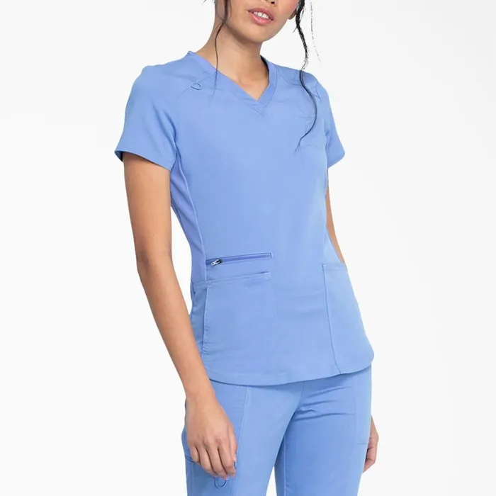 Dickies Scrubs Women039s Balance VNeck Scrub Top With Zip Pocket Ceil Blue Ceil Blue cbl 8211 Women Dickies Scrubs Women039s Balance VNeck Scrub Top With Zip Pocket Ceil Blue Ceil Blue cbl 8211 Women