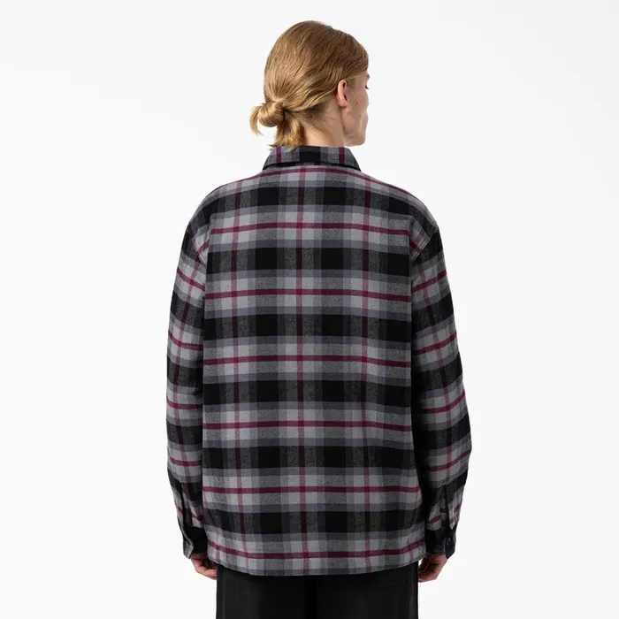 Dickies Shirt Jackets Flannel Quilted Lined Shirt Jacket Black Wine Grey Plaid Black Wine Grey Plaid apw 8211 Men Dickies Shirt Jackets Flannel Quilted Lined Shirt Jacket Black Wine Grey Plaid Black Wine Grey Plaid apw 8211 Men