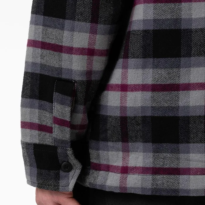 Dickies Shirt Jackets Flannel Quilted Lined Shirt Jacket Black Wine Grey Plaid Black Wine Grey Plaid apw 8211 Men Dickies Shirt Jackets Flannel Quilted Lined Shirt Jacket Black Wine Grey Plaid Black Wine Grey Plaid apw 8211 Men