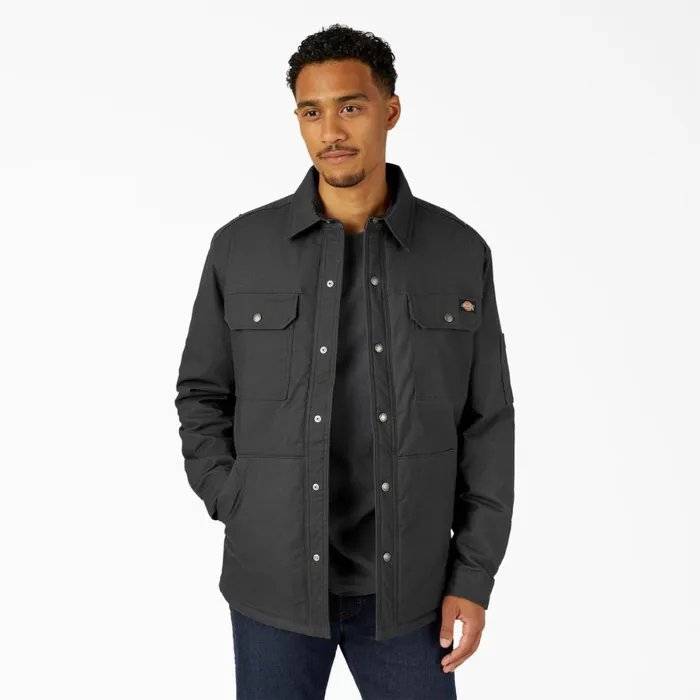 Dickies Shirt Jackets Water Repellent FleeceLined Duck Shirt Jacket Black Black bk 8211 Men Dickies Shirt Jackets Water Repellent FleeceLined Duck Shirt Jacket Black Black bk 8211 Men