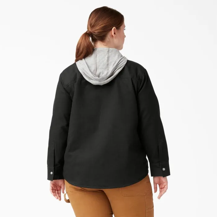 Dickies Shirt Jackets Womens Plus Duck Hooded Shirt Jacket Black Black bkx 8211 Women Dickies Shirt Jackets Womens Plus Duck Hooded Shirt Jacket Black Black bkx 8211 Women
