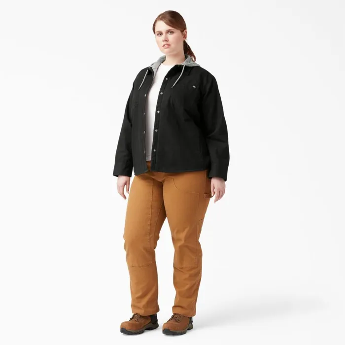Dickies Shirt Jackets Womens Plus Duck Hooded Shirt Jacket Black Black bkx 8211 Women Dickies Shirt Jackets Womens Plus Duck Hooded Shirt Jacket Black Black bkx 8211 Women
