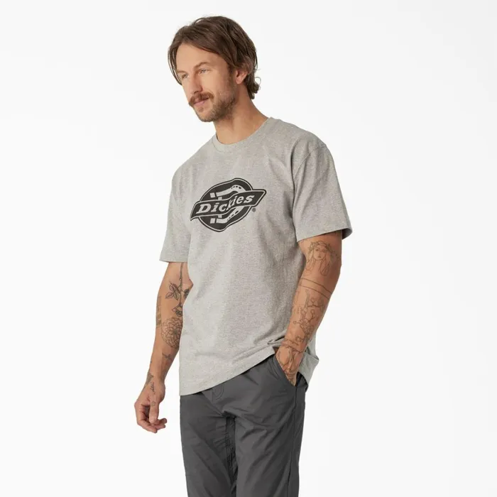 Dickies TShirts Short Sleeve Heavyweight Logo TShirt Heather Gray Heather Gray hg 8211 Men Dickies TShirts Short Sleeve Heavyweight Logo TShirt Heather Gray Heather Gray hg 8211 Men