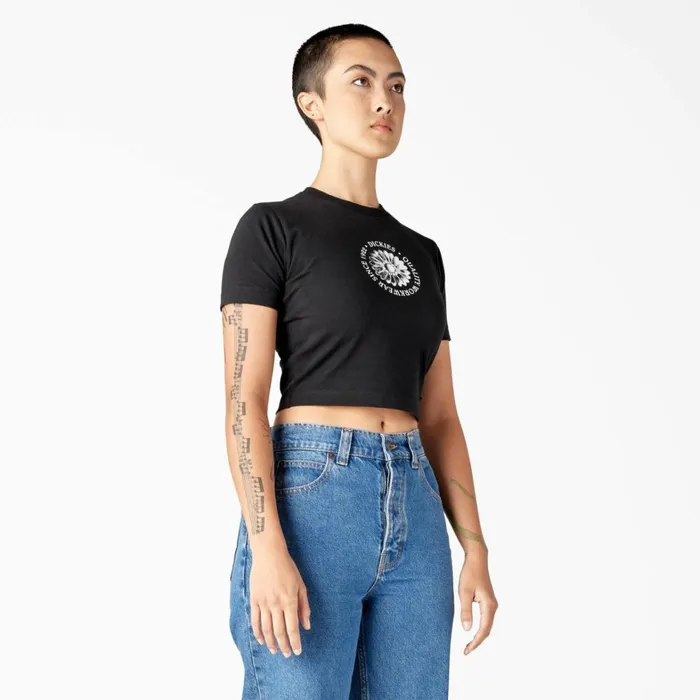 Dickies TShirts Women039s Garden Plain Cropped TShirt Black Black kbk 8211 Women Dickies TShirts Women039s Garden Plain Cropped TShirt Black Black kbk 8211 Women
