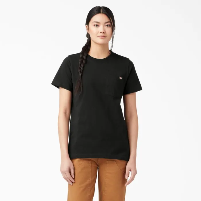 Dickies TShirts Women039s Heavyweight Short Sleeve Pocket TShirt Black Black bk 8211 Women Dickies TShirts Women039s Heavyweight Short Sleeve Pocket TShirt Black Black bk 8211 Women