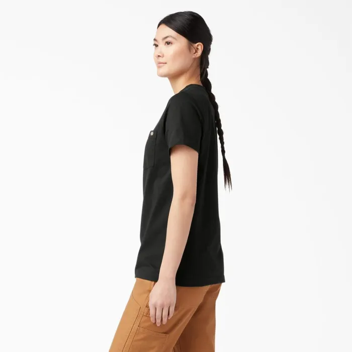 Dickies TShirts Women039s Heavyweight Short Sleeve Pocket TShirt Black Black bk 8211 Women Dickies TShirts Women039s Heavyweight Short Sleeve Pocket TShirt Black Black bk 8211 Women