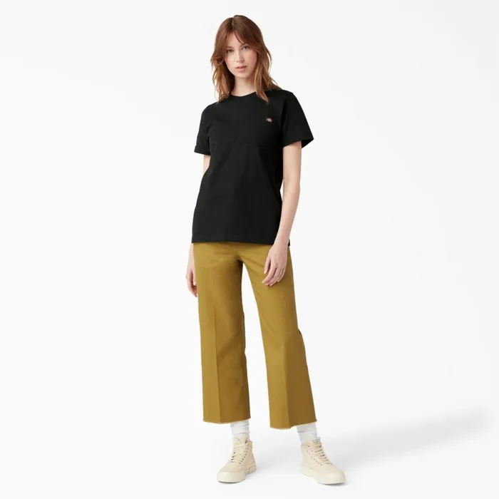Dickies TShirts Women039s Heavyweight Short Sleeve Pocket TShirt Black Black bk 8211 Women Dickies TShirts Women039s Heavyweight Short Sleeve Pocket TShirt Black Black bk 8211 Women