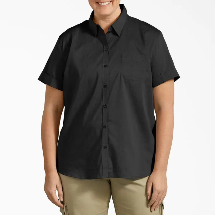 Dickies Tops Womens Plus ButtonUp Shirt Black Black bk 8211 Women
