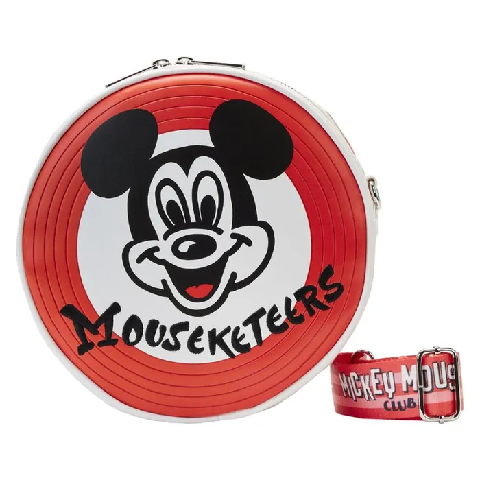 Disney100 Mickey Mouseketeers Crossbody Bag With Ear Holder Unisex Loungefly Crossbody Bags Disney100 Mickey Mouseketeers Crossbody Bag With Ear Holder Unisex Loungefly Crossbody Bags