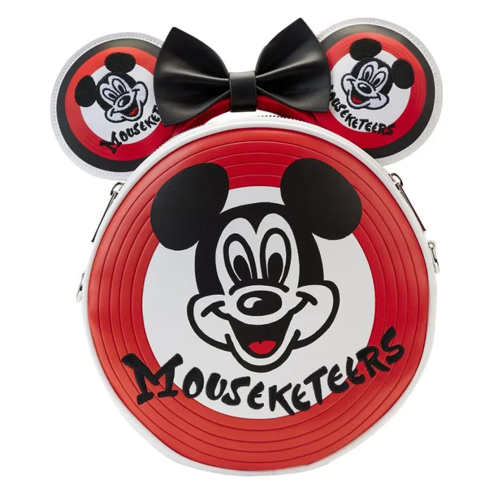 Disney100 Mickey Mouseketeers Crossbody Bag With Ear Holder Unisex Loungefly Crossbody Bags