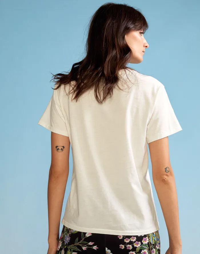 Distressed Tee 8211 White Women Cynthia Rowley Tops