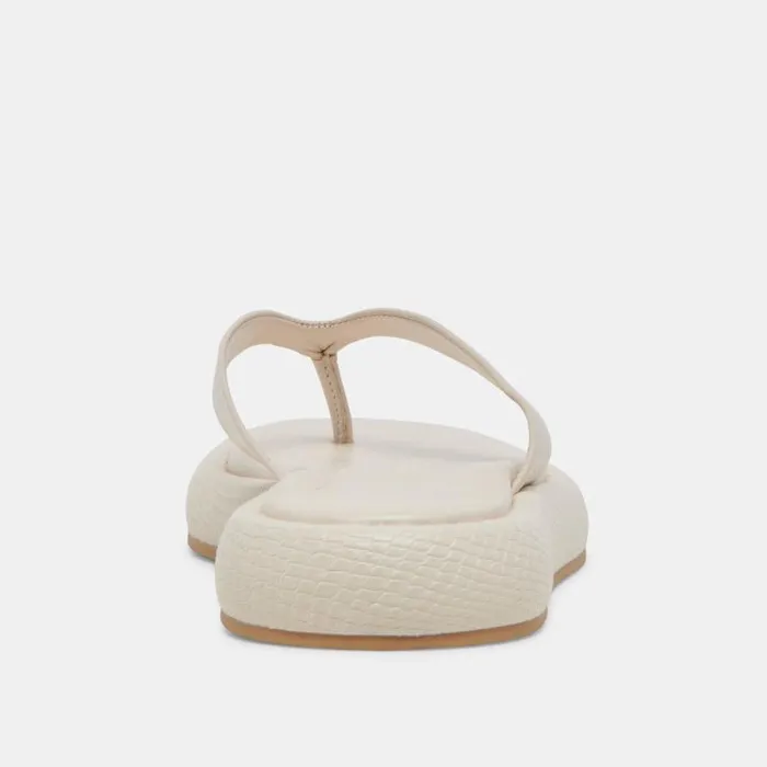 Dolce Vita Adin Sandals Ivory Leather Women Sandals