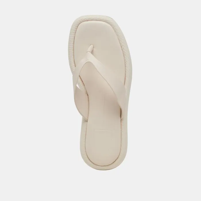 Dolce Vita Adin Sandals Ivory Leather Women Sandals