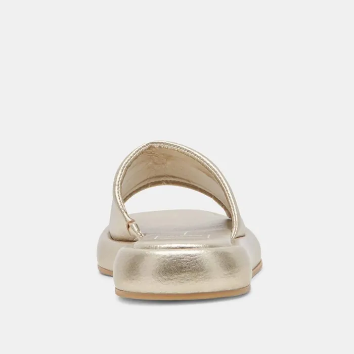Dolce Vita Aisha Sandals Gold Metallic Leather Women Sandals