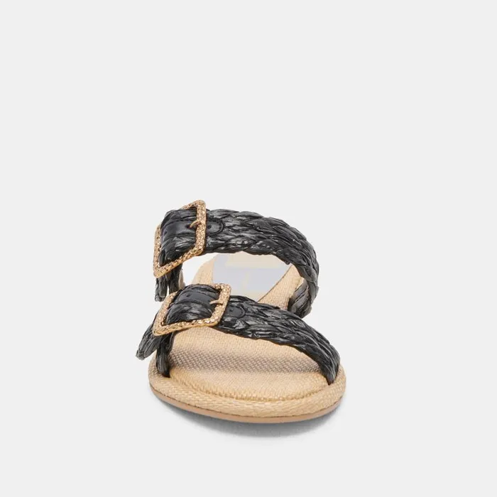 Dolce Vita Alaina Sandals Onyx Raffia Women Sandals