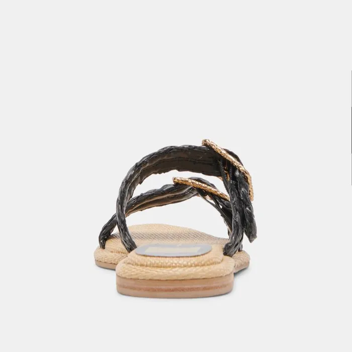 Dolce Vita Alaina Sandals Onyx Raffia Women Sandals