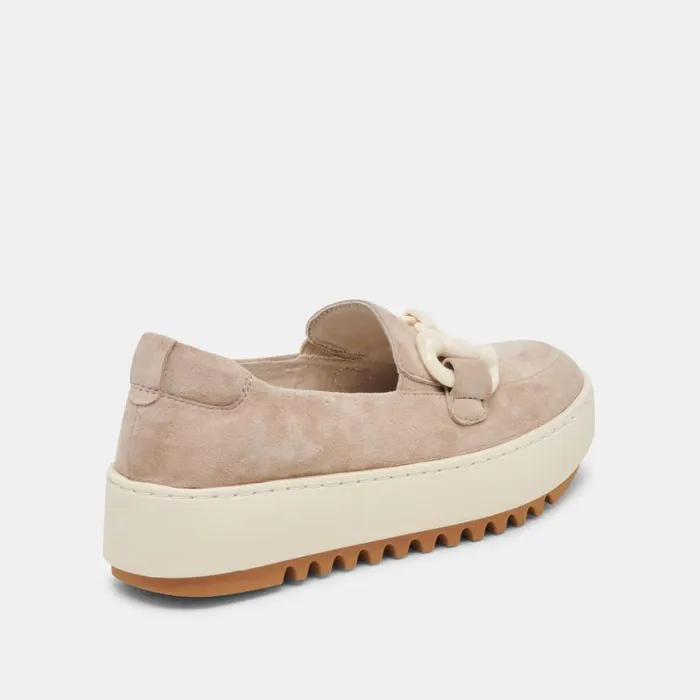 Dolce Vita Andres Sneakers Taupe Suede Women Sneakers