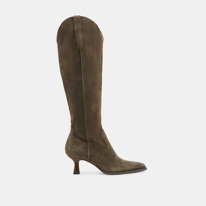 Dolce Vita Ariana Boots Army Suede Women Boots and Booties