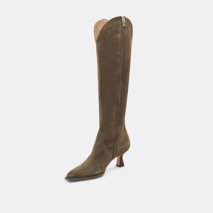 Dolce Vita Ariana Boots Army Suede Women Boots and Booties
