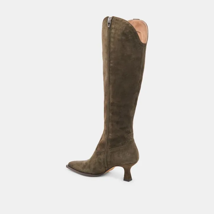 Dolce Vita Ariana Boots Army Suede Women Boots and Booties