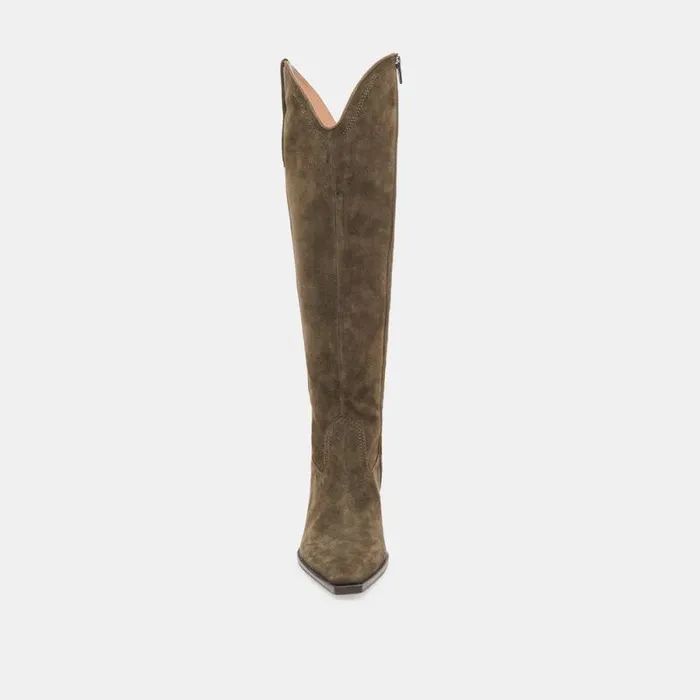 Dolce Vita Ariana Boots Army Suede Women Boots and Booties