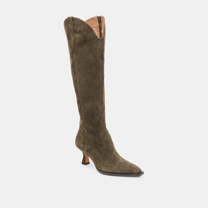 Dolce Vita Ariana Boots Army Suede Women Boots and Booties