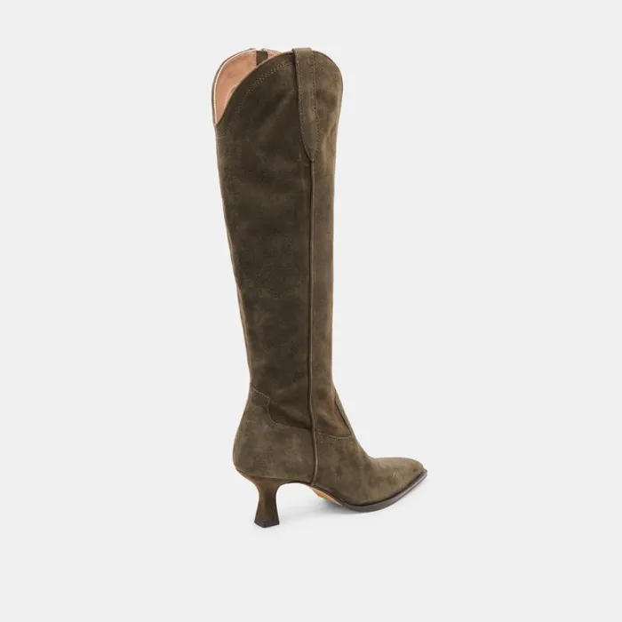 Dolce Vita Ariana Boots Army Suede Women Boots and Booties