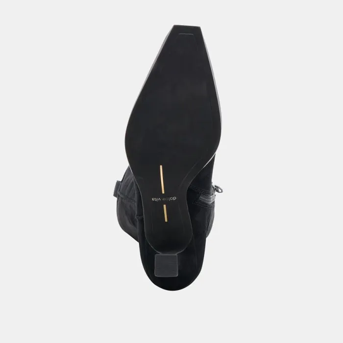 Dolce Vita Ariana Boots Onyx Suede Women Boots and Booties