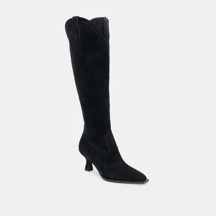 Dolce Vita Ariana Boots Onyx Suede Women Boots and Booties