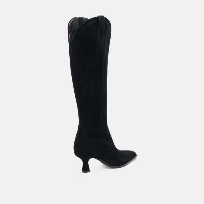 Dolce Vita Ariana Boots Onyx Suede Women Boots and Booties