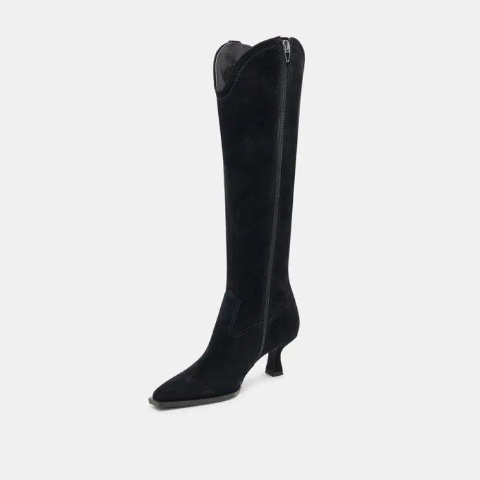 Dolce Vita Ariana Boots Onyx Suede Women Boots and Booties