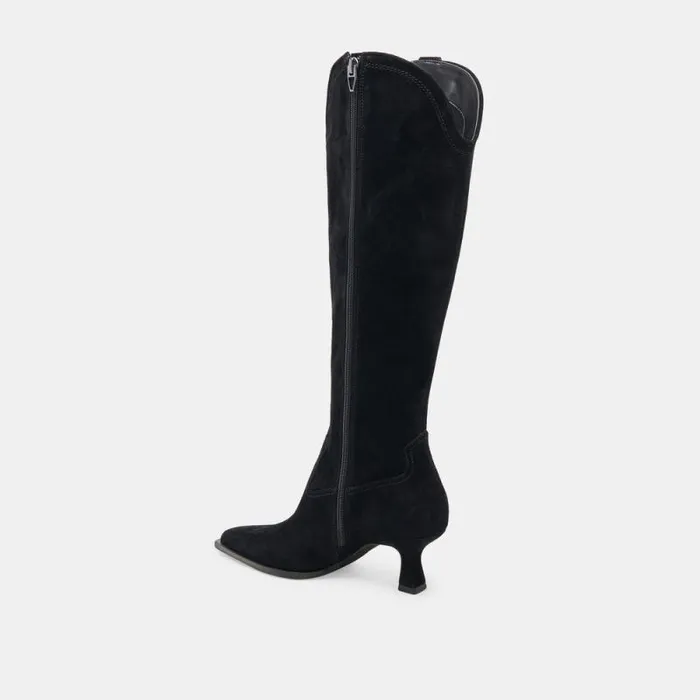 Dolce Vita Ariana Boots Onyx Suede Women Boots and Booties