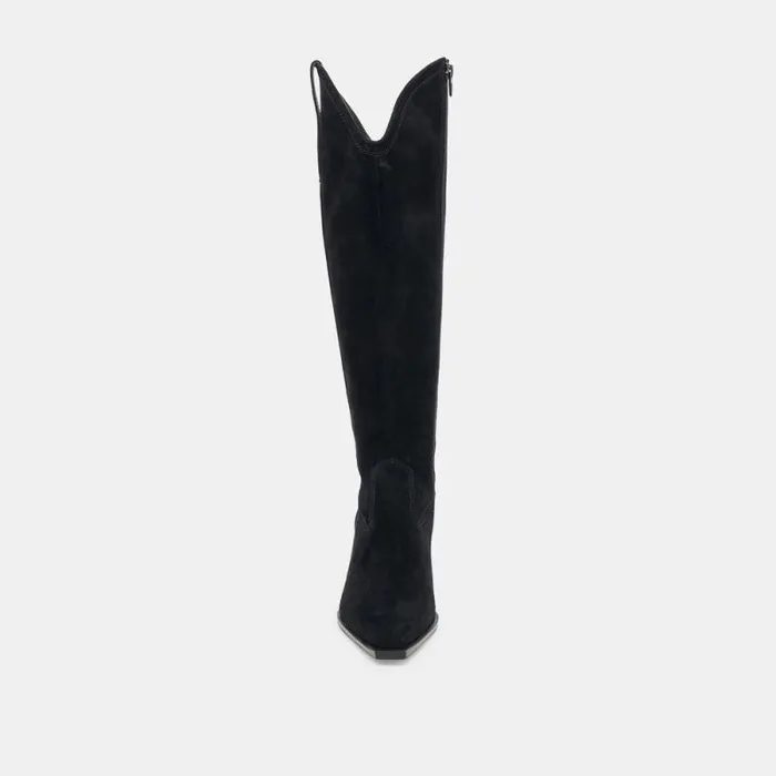 Dolce Vita Ariana Boots Onyx Suede Women Boots and Booties